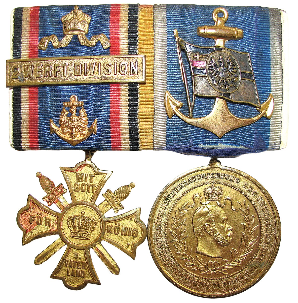 Two medal bars for Kaiserliche Marine veterans