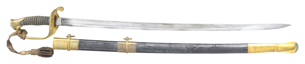  Lot #3058, a Civil War Ames Foot Officer’s Sword, was estimated at $2,000-3,000 and sold for $3,930.