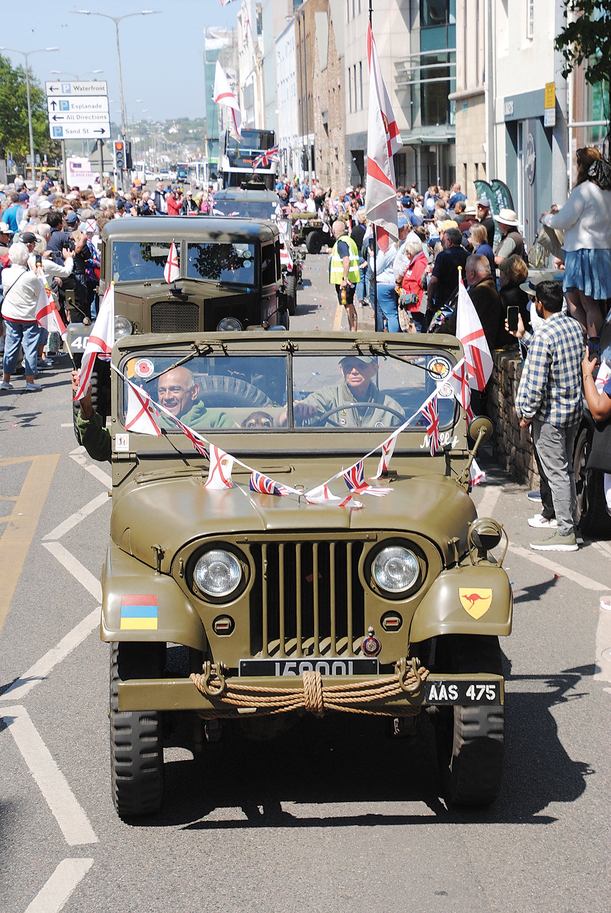 Our friends Marilee and Steve enjoyed the moment. They are being followed by a Humber Heavy Utility Car used for liaison duties.