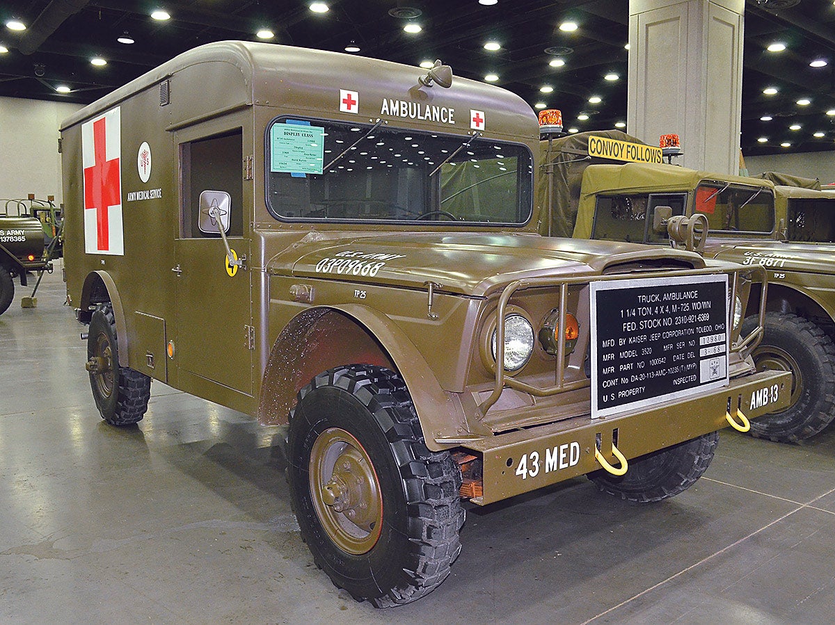 Dave Burton also drove his 1968 Kaiser-Jeep M725 Ambulance from Indiana.