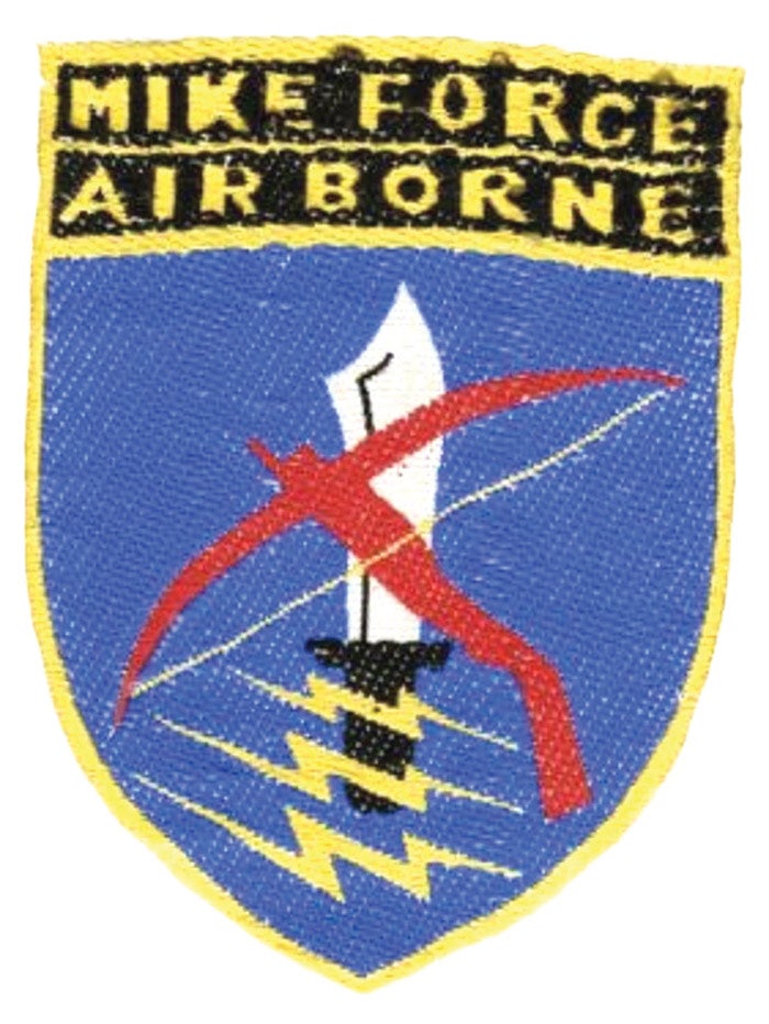 A version of the Mobile Strike Force Command, or MIKE Force SSI , or pocket patch.