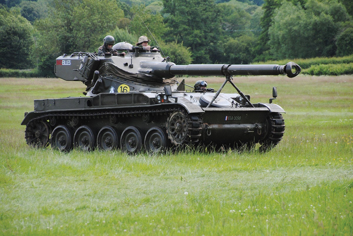 The French-built AMX-13 light tank, capable of speeds up to 37 mph, drove as good as it looked