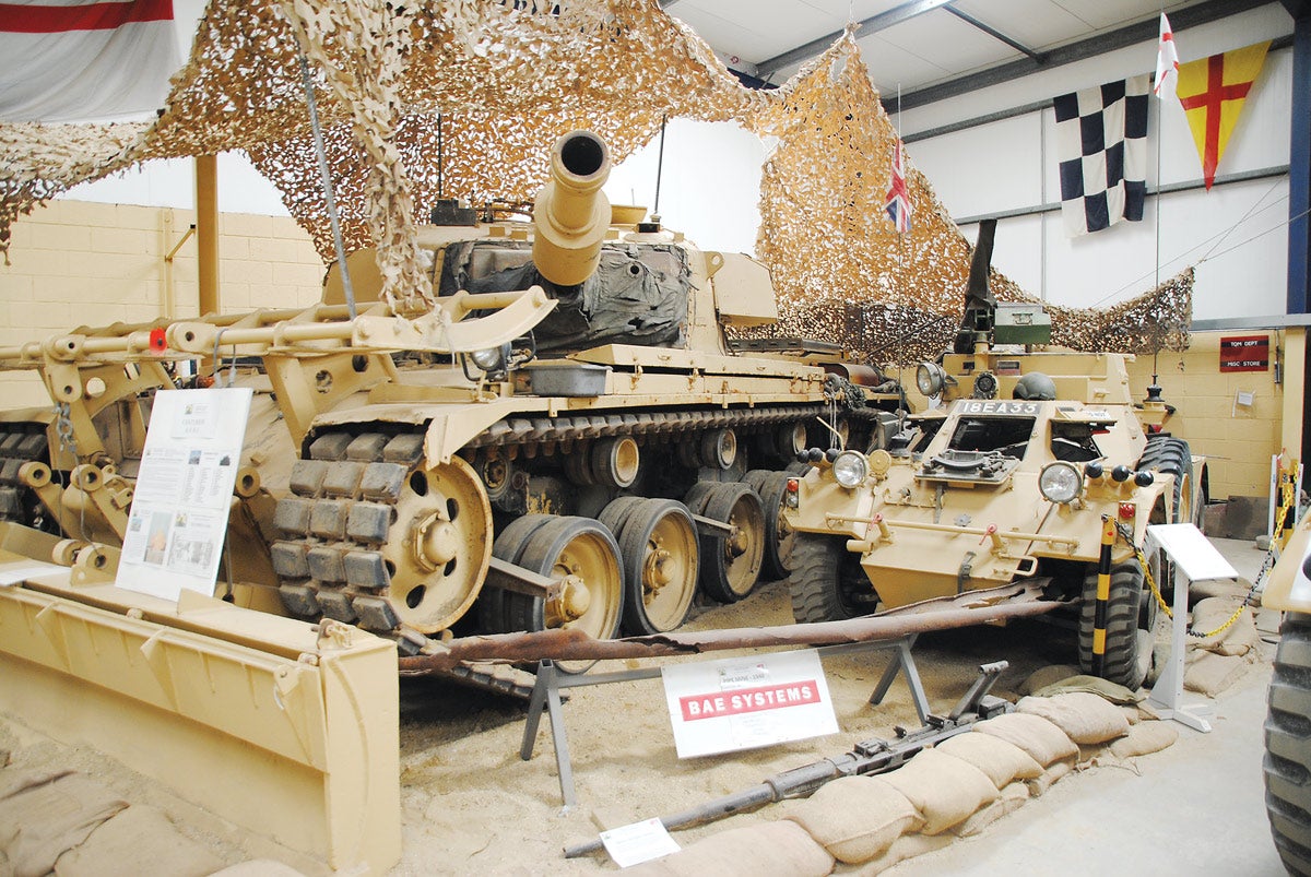 Centurion AVRE and Ferret Scout Car make a nice combination to show British vehicles used in the 1990 Gulf War in Iraq.