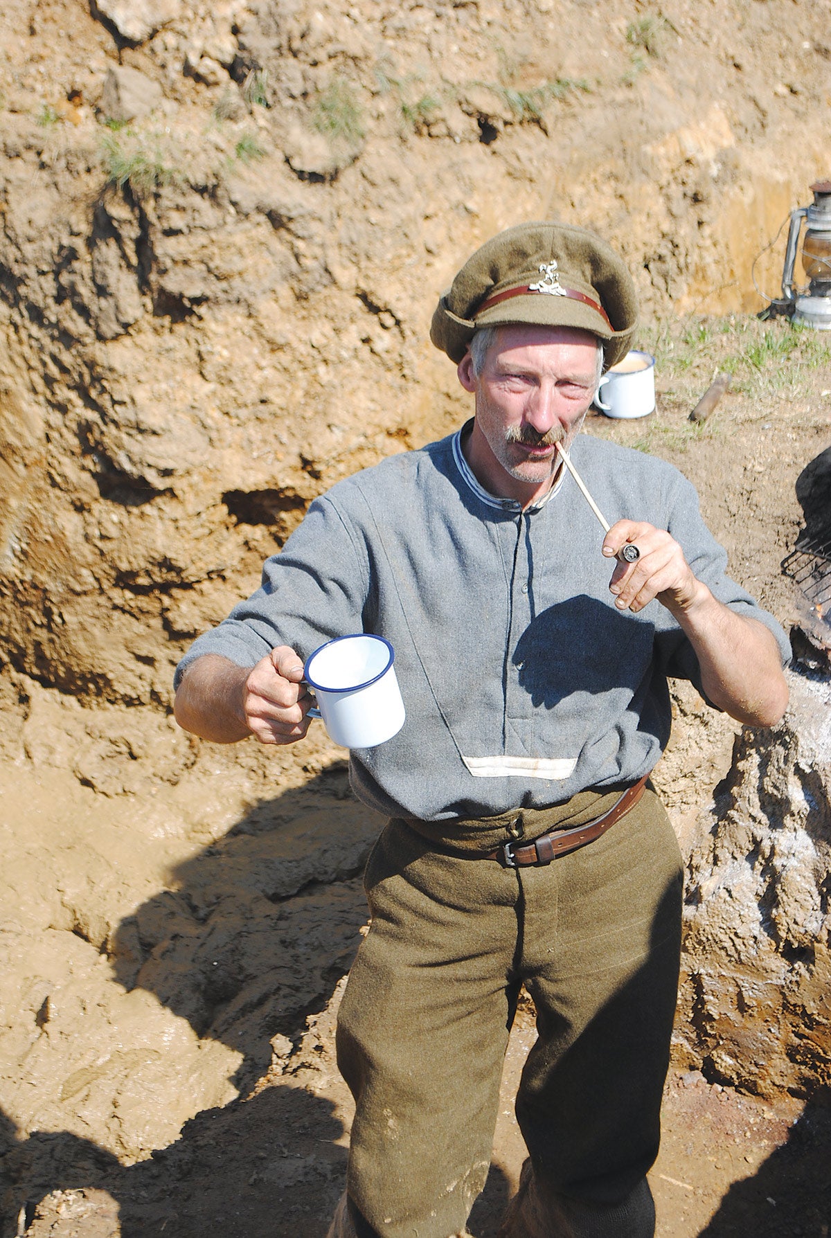 Life in the trenches during WWI would have included plenty of mugs of — what else — tea.