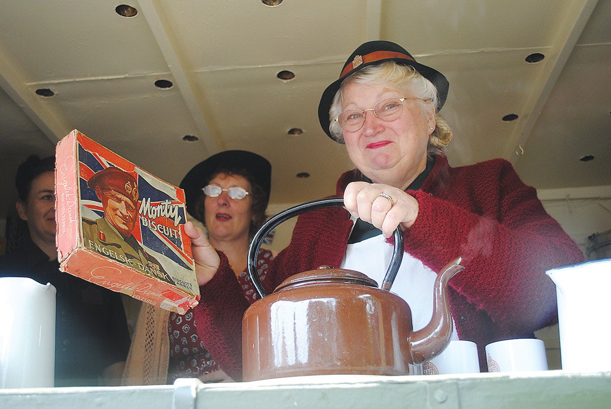 Biscuits and tea, what’s not to like? Add in a cheerful smile and all is well.