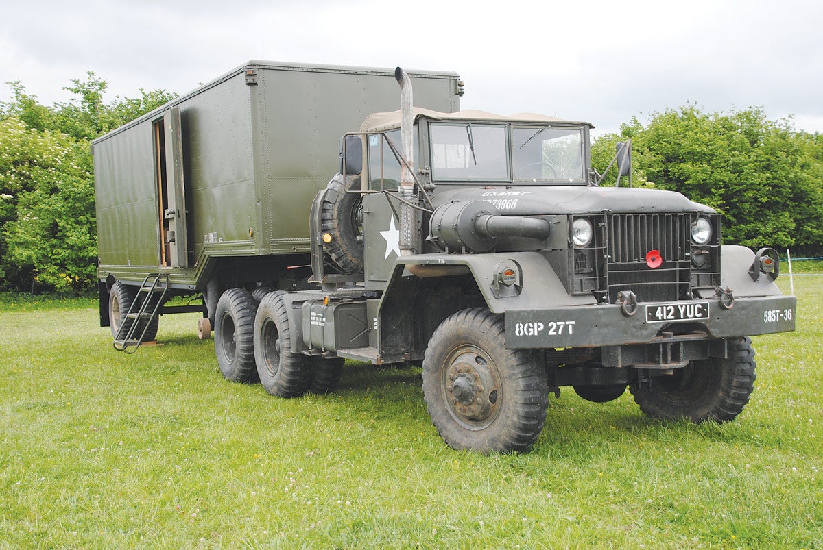 The REO M52A2 with the M348A2 Miller trailer which has been converted to provide the owner with comfort over the weekend during a show.