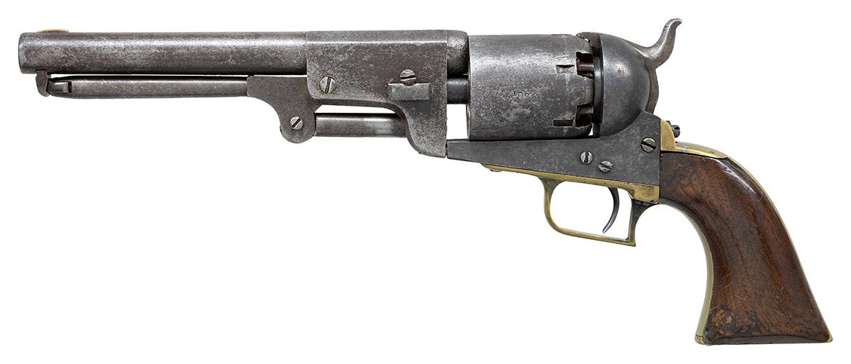 Lot #4106A, a Confederate Tucker and Sherrard dragoon revolver, was estimated at $50,000-100,000 and sold for $158,600.