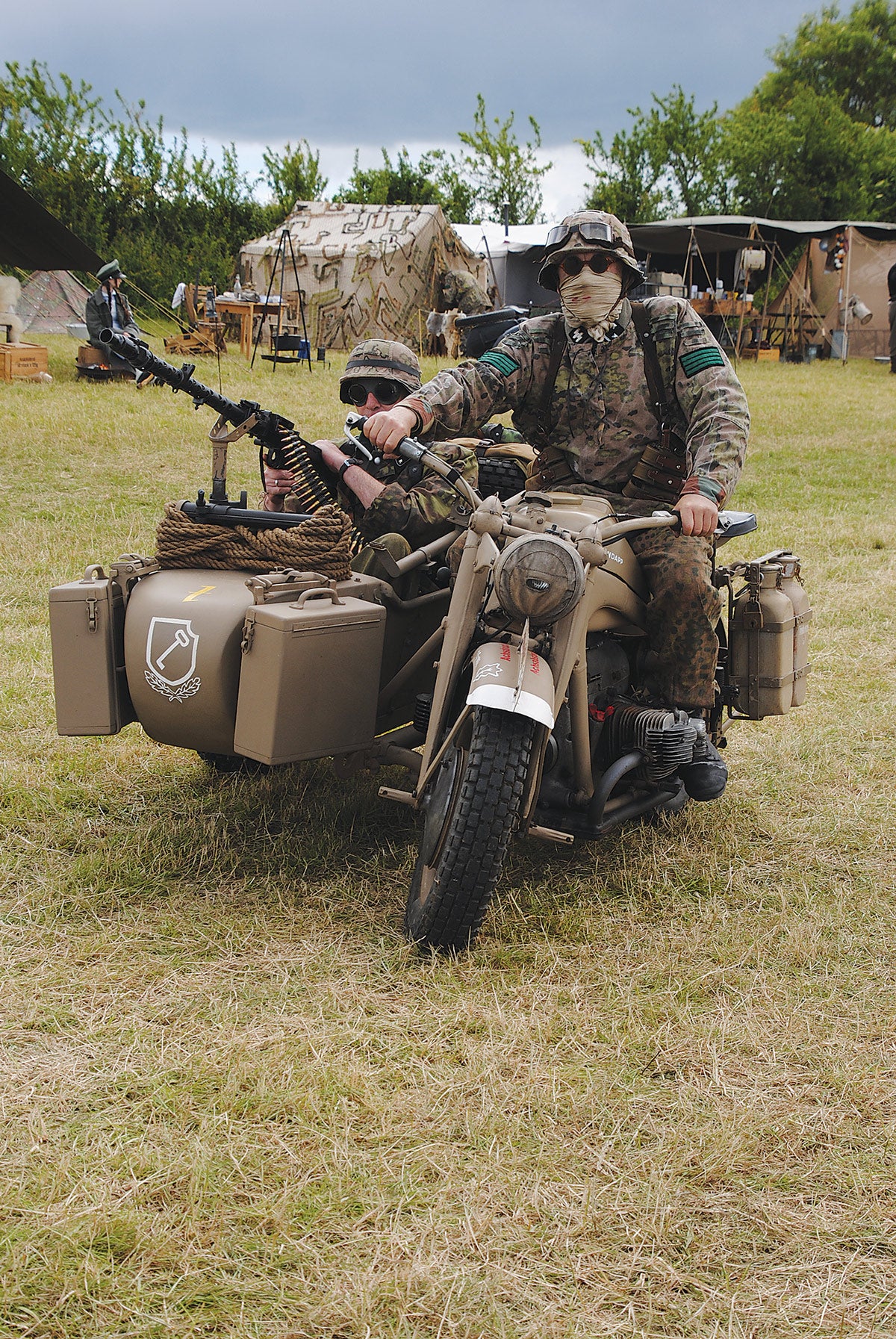 The 3-Wheel Warrior: German Army Zundapp motorcycle combo