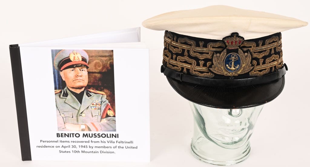 WWII Imperial Japanese Navy 20 x120 3-degree ‘Big Eye’ binoculars made by Tokyo Optical Company (Toko/Tokyo Kogaku Kikay) and serial numbered ‘189.’ Of a type that was mounted on battleships, destroyers and cruisers and designed specifically to funnel in as much light as possible for spotting ships from a distance. The wartime optics bear the name of the veteran who souvenired them: ‘CAPT. M. M. RIKER COM PHIB PAC.